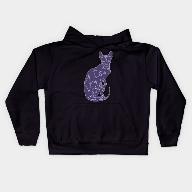 Catshirt, gothic occult cat lovers Kids Hoodie by The Brooklyn Vibe